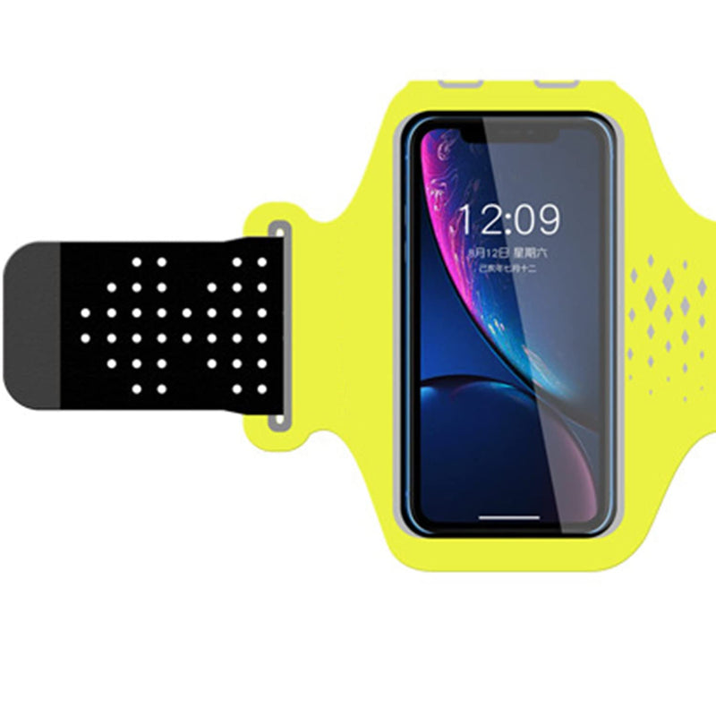 [Australia - AusPower] - Water Resistant Cell Phone Armband Holder Pouch Case for iPhone 13, 13 Pro, 13 Pro Max, 13 Mini, 12, 12 Pro, 12 Pro Max (Green) Fluorescent Green 