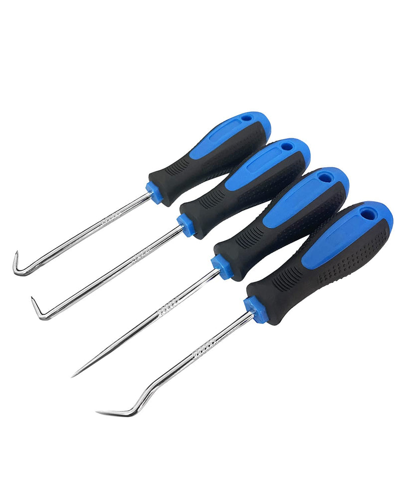 [Australia - AusPower] - Precision Hook and Pick Set for Automotive | 4-Piece Hand Tools Blue 