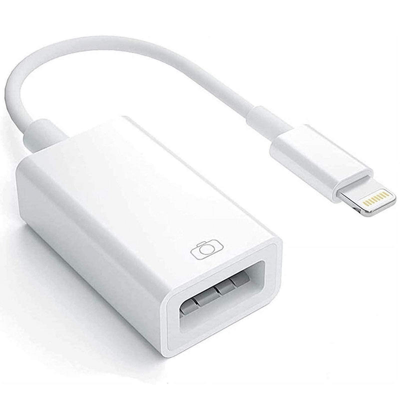 [Australia - AusPower] - [Apple MFi Certified] Lightning to USB Camera Adapter for iPhone iPad, USB 3.0 OTG Data Sync Cable Adapter Compatible with iPhone 12 11 XS XR X 8 7 iPad to Card Reader Keyboard Mouse USB Flash Drive 