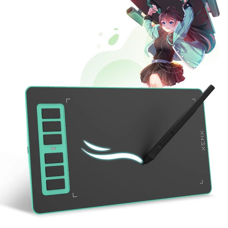 [Australia - AusPower] - XENX P1 MacOS and Android Supported Graphic Drawing Tablet P1-640 6x4 inch with 6 Shortcut Keys, 8192 Pressure Levels Battery-Free Pen for Digital Art, Design, E-Learning/Online Classes, OSU Gaming 