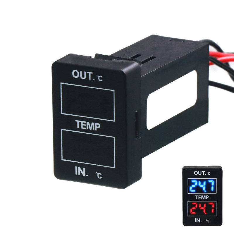 [Australia - AusPower] - Car Internal and External Temperature Display, Dual Temperature Sensors Use for Toyota (Type A) 