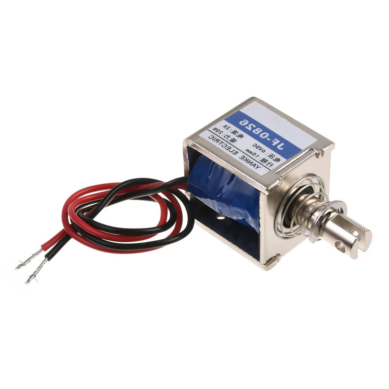 [Australia - AusPower] - Heyiarbeit DC 6V 20N Push Pull Type Solenoid Electromagnet 2A 12W Stroke Open Frame Solenoid, Linear Motion, JF-0826-6V 