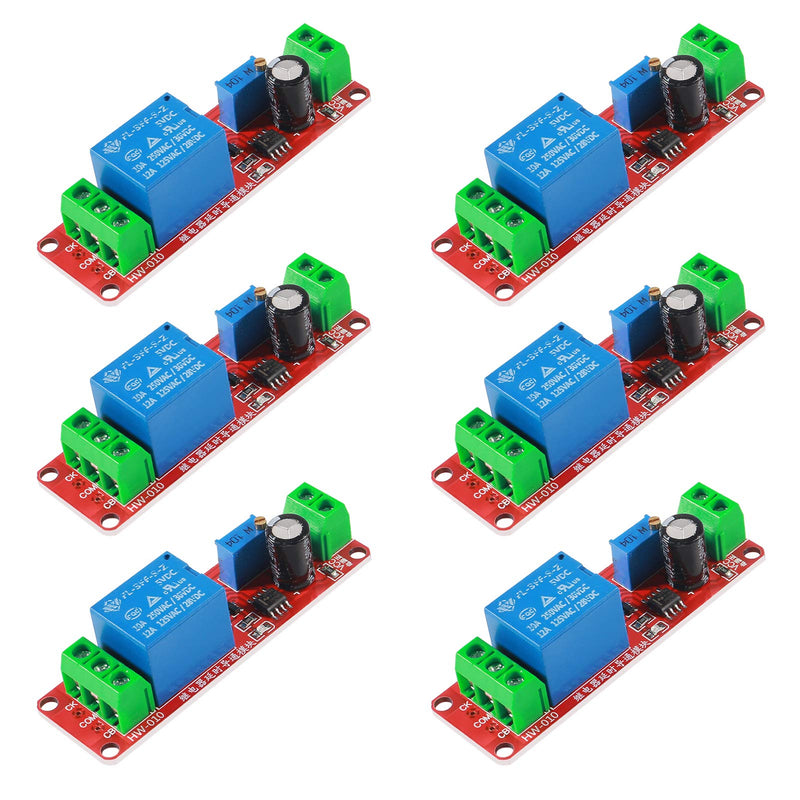 [Australia - AusPower] - Dorhea 6PCS NE555 DC 5V Delay Timer Relay Switch Module Adjustable 0-10 Seconds Constant Current Regulator Timer Delay Converter for Automotive Control System Electrical Equipment 