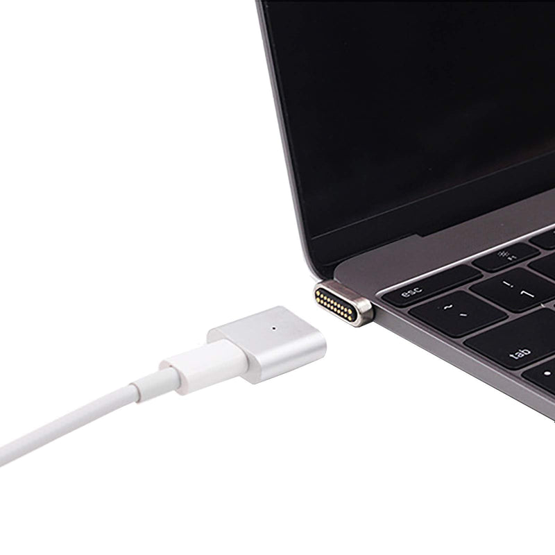 [Australia - AusPower] - 20pin USB C Magnetic Adapter, Space Grey,USB 3.1 Adapter Compatible with MacBook Pro 2019 and Before, MacBook Air 2020, Dell XPS and More Type C Devices (20PIN) 