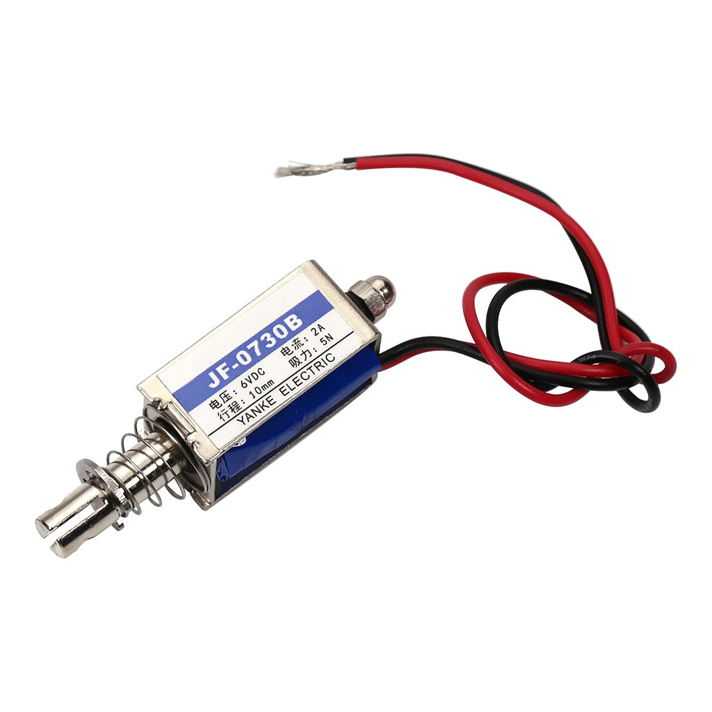 [Australia - AusPower] - Heyiarbeit DC 6V Push Pull Type Solenoid Electromagnet 5N 0.3A 1.8W Stroke Open Frame Solenoid, Linear Motion, JF-0730B-6V 