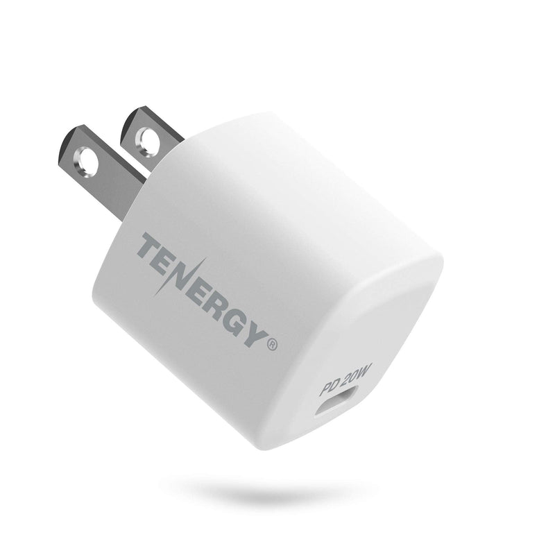 [Australia - AusPower] - Tenergy USB-C Charger with PD 20W, Fast Charging iPhone 12/12 Mini / 12 Pro / 12 Pro Max / 11, Galaxy, Pixel 4/3, iPad Pro (Cable not Included) 