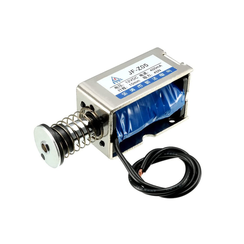 [Australia - AusPower] - Heyiarbeit DC 12V 45N Push Pull Type Solenoid Electromagnet 0.4A 4.8W 10mm Stroke Open Frame Solenoid, Linear Motion, JF-Z05-12V 