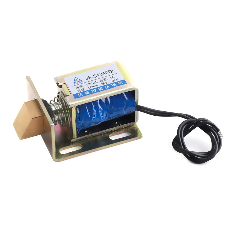 [Australia - AusPower] - Heyiarbeit DC 12V 25N Pull Type Solenoid Electromagnet 1A 12W Stroke Open Frame Solenoid, Linear Motion, JF-S1040DL-12V 