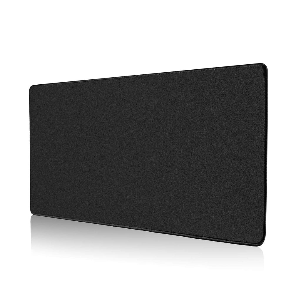 [Australia - AusPower] - ALOANES Mouse Pad with Stitched Edge, Premium-Textured Mouse Mat, Non-Slip Rubber Base Mousepad for Laptop, Computer & PC,Desk Mat for Gamer, Office & Home,Black(27.56''x11.81''x0.08'') Black 11.81''x27.56''x0.08'' 