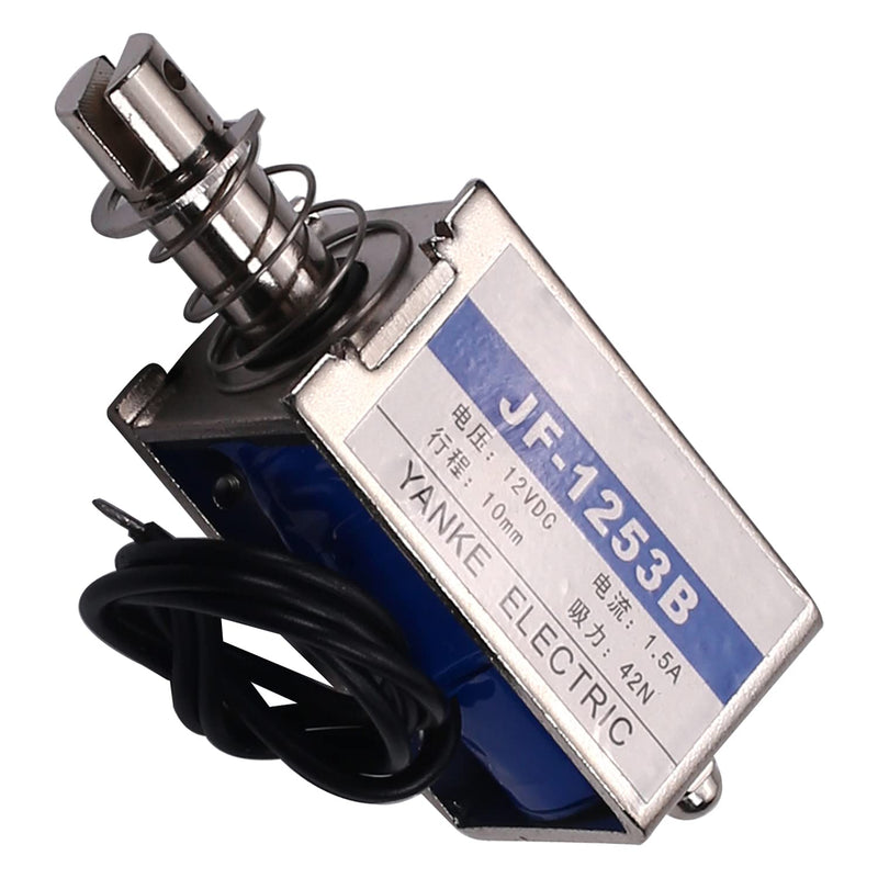 [Australia - AusPower] - Heyiarbeit DC 12V 42N Push Pull Type Solenoid Electromagnet, 1.5A 10mm Open Frame Type Solenoid Electromagnet, Linear Motion 