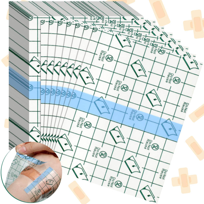 [Australia - AusPower] - 150 Pieces Stretch Adhesive Bandages Transparent Film Dressing Bandages Waterproof Adhesive Bandages (3.9 x 5.1 Inch) 3.9x5.1 Inch (Pack of 150) 