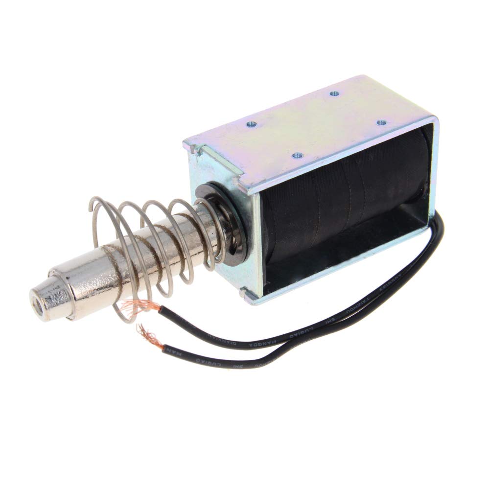 [Australia - AusPower] - Heyiarbeit DC 12V 55N Pull Type Solenoid Electromagnet 0.5A 6W 10mm Stroke Open Frame Solenoid, Linear Motion, JF-1564-12V 