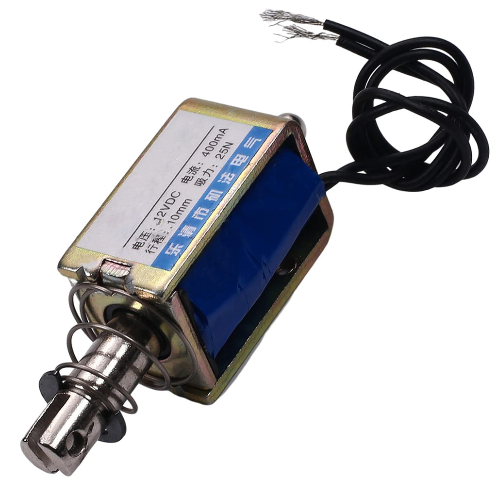 [Australia - AusPower] - Heyiarbeit DC 12V 25N Pull Type Solenoid Electromagnet 0.4A 4.8W 10mm Stroke Open Frame Solenoid, Linear Motion, JF-1039-12V 