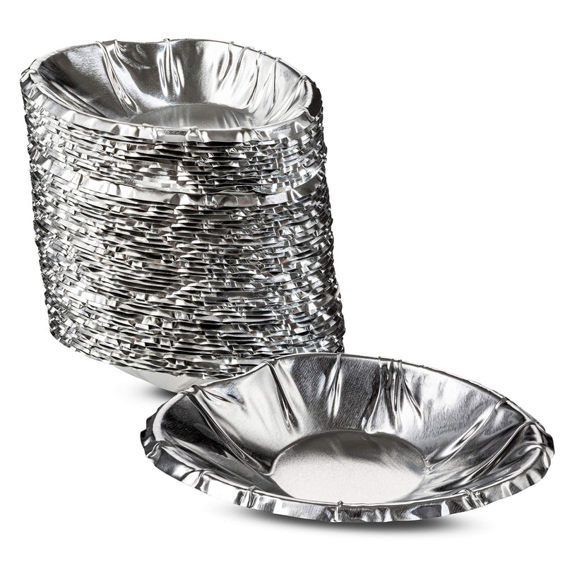 [Australia - AusPower] - Disposable Aluminum Foil "Small" Clam Shells Great For Baking And Serving All Types of Clam Pies Quality Material by MT Products - (100 Pieces) 