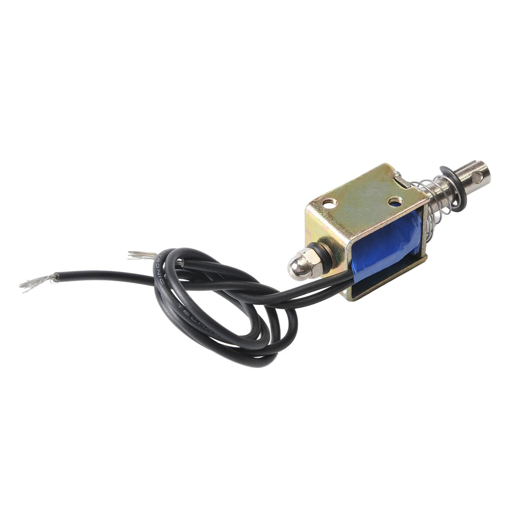 [Australia - AusPower] - Heyiarbeit DC 12V 4N Push Pull Type Solenoid Electromagnet 0.3A 3.6W 10mm Stroke Open Frame Solenoid, Linear Motion, JF-0520B-12V 