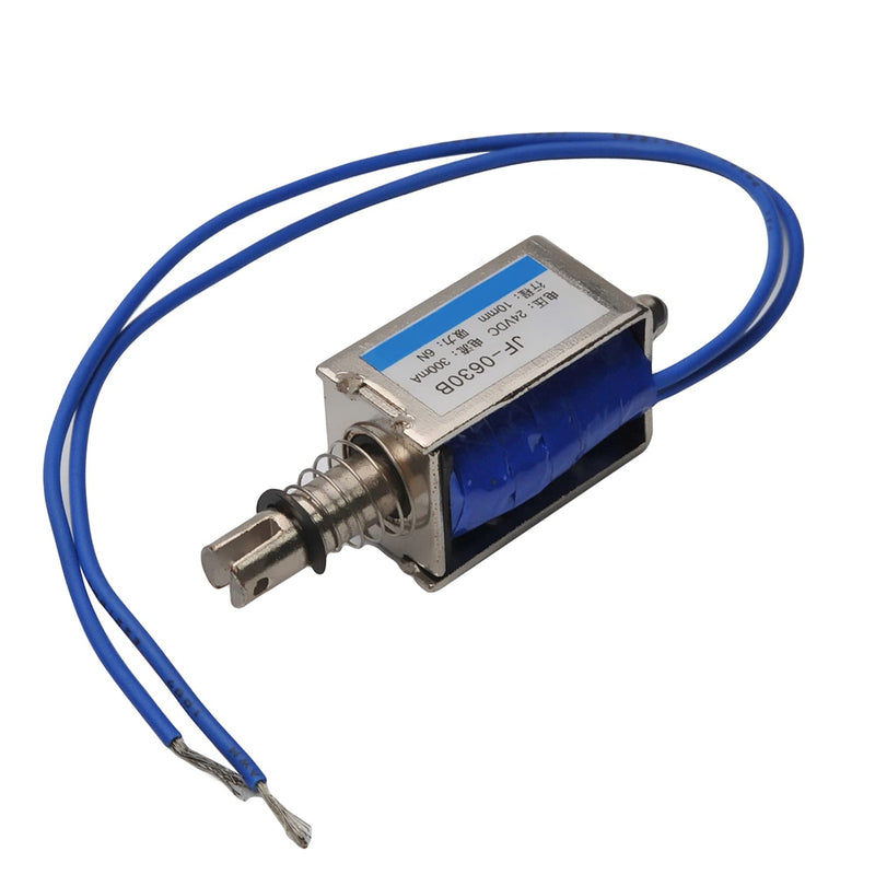 [Australia - AusPower] - Heyiarbeit DC 24V 6N Push Pull Type Solenoid Electromagnet 0.3A 7.2W 10mm Stroke Open Frame Solenoid, Linear Motion, JF-0630B-24V 