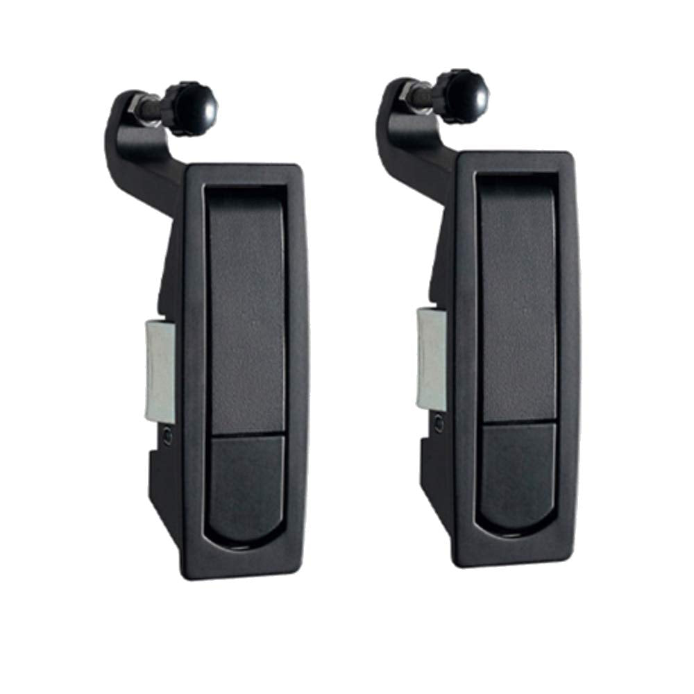 [Australia - AusPower] - 2PCS Compression Latch Lock Trigger Latch Lock Smith Series Zinc Alloy Adjustable Lever Hand Operate Black Keyless 