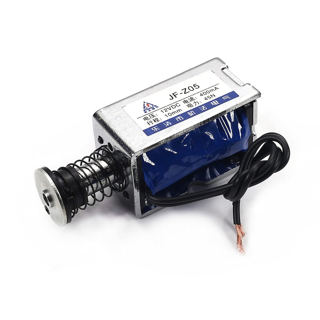 [Australia - AusPower] - Heyiarbeit DC 12V 45N Push Pull Type Solenoid Electromagnet 0.4A 4.8W 10mm Stroke Open Frame Solenoid, Linear Motion, JF-Z05-12V 