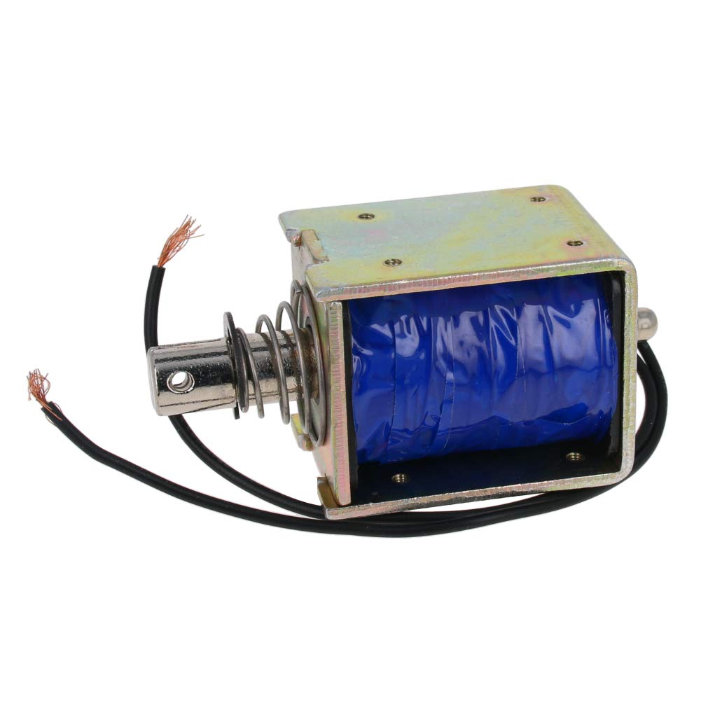 [Australia - AusPower] - Heyiarbeit DC 12V 60N Push Pull Type Solenoid Electromagnet 0.36A 4.32W 10mm Stroke Open Frame Solenoid, Linear Motion, JF-1050B-12V 