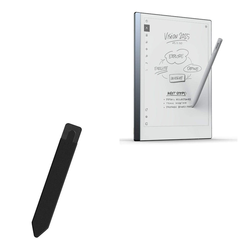 [Australia - AusPower] - BoxWave Stylus Pouch for Remarkable 2 (Stylus Pouch by BoxWave) - Stylus PortaPouch, Stylus Holder Carrier Portable Self-Adhesive for Remarkable 2 - Jet Black 
