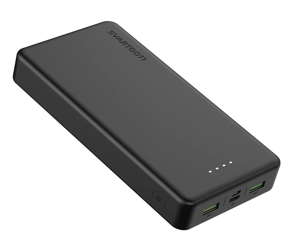 [Australia - AusPower] - Svartgoti Power Bank, Battery Pack 20000 Portable Charger with USB-C (Input Only), High-Capacity Externel Battery Compatible with iPhone, Samsung, Huawei, iPad, and More 20000mAh:16.1*8.1*2.2cm 