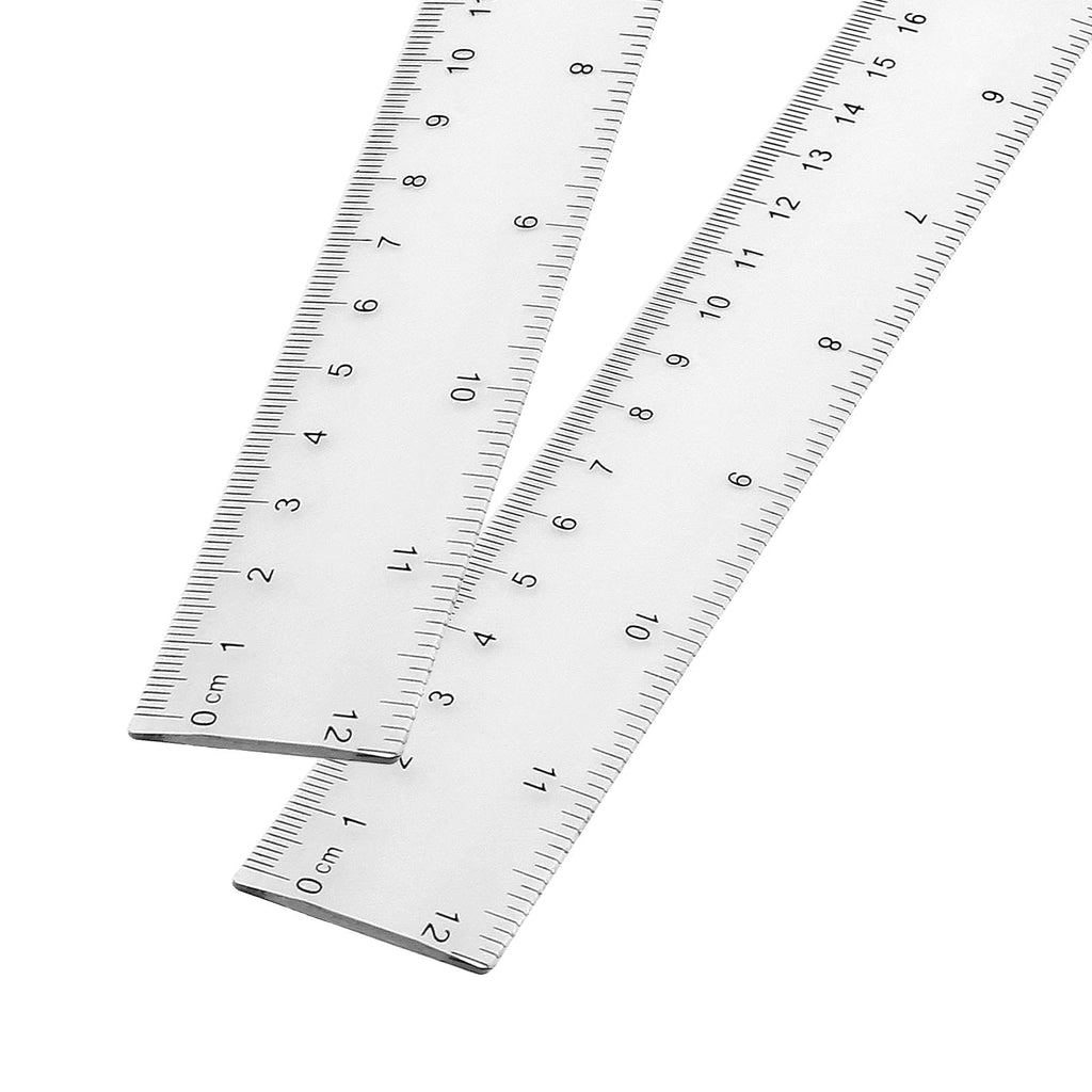 [Australia - AusPower] - Kyuionty 20 Pack Clear Plastic Ruler 12 Inch, Standard/Metric Straight Ruler Measuring Tool for School Office 