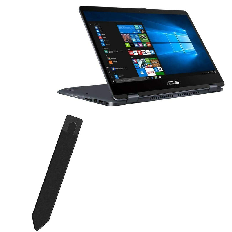 [Australia - AusPower] - BoxWave Stylus Pouch Compatible with ASUS VivoBook Flip 14 (Stylus Pouch by BoxWave) - Stylus PortaPouch, Stylus Holder Carrier Portable Self-Adhesive for ASUS VivoBook Flip 14 - Jet Black 