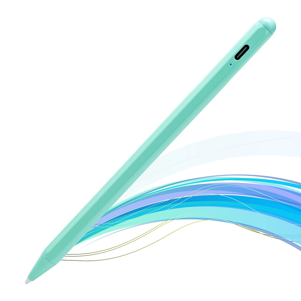 [Australia - AusPower] - Stylus for Apple Pencil 8th Generation iPad 10.2",1.5mm Palm Rejection Fine Tip Active Stylus Pen Compatible for Apple iPad 10.2-in 8th Gen Magnetic Drawing and Writing Stylus,Green 