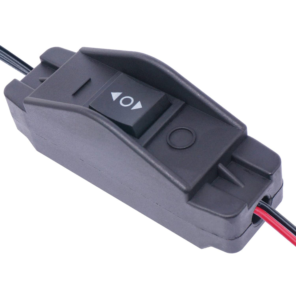 [Australia - AusPower] - TWTADE Latching Polarity Reverse Switch DC 12V 10A Motor Control 6 Pin 3 Position ON-Off-ON AC 110V-220V Black Boat Rocker Toggle Switch With Solid Shell Installed H-012-KCD2-203-JT-DJ 