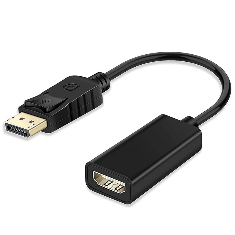 [Australia - AusPower] - avedio links DisplayPort to HDMI Adapter, Gold-Plated DP to HDMI Converter Cable Cord (Male to Female) (Black) 