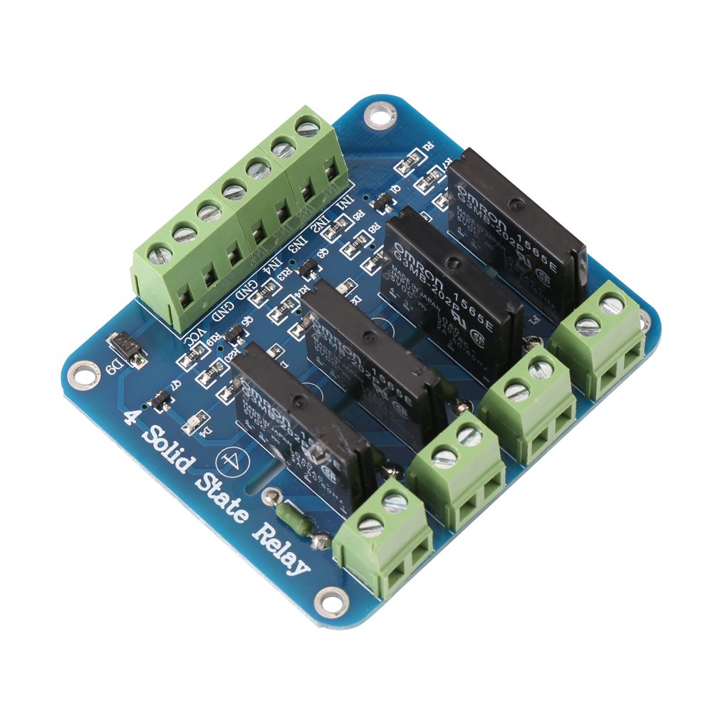 [Australia - AusPower] - Solid State Relay-1pc 4-Channel 5V Solid State Relay Module Board SSR for 2A 100V~240VAC Load 