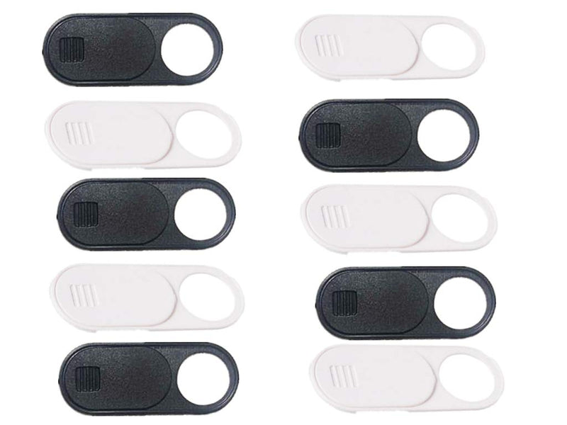 [Australia - AusPower] - Song shu Webcam Cover, 10Pcs 0.028-Inch Ultra Thin Camera Cover Slide Apply to Laptop, Tablet, Smartphone, Protect Your Visual Privacy and Security.(White+Black) 