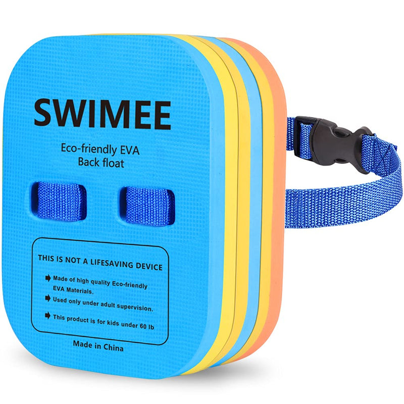 [Australia - AusPower] - Back Float Safety Swimming Bubble with Adjustable 3 Layers Swim Belts Waterproof Floaties Device for Kids Swimming Floats Secure Clip Buckle Swim Floaties for Swimming Beginners Sport Pool Lesson 