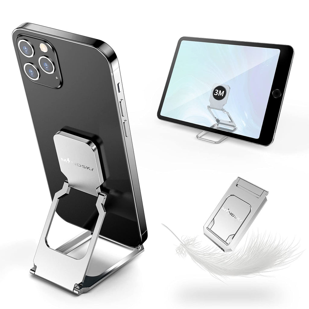 [Australia - AusPower] - MINDSKY Cell Phone Ring Stand Ultra-Light&Thin Aluminum Phone Kickstand,Phone Stand for Desk Foldable Metal Phone Grip for iPhone iPad Smartphone Tablets 