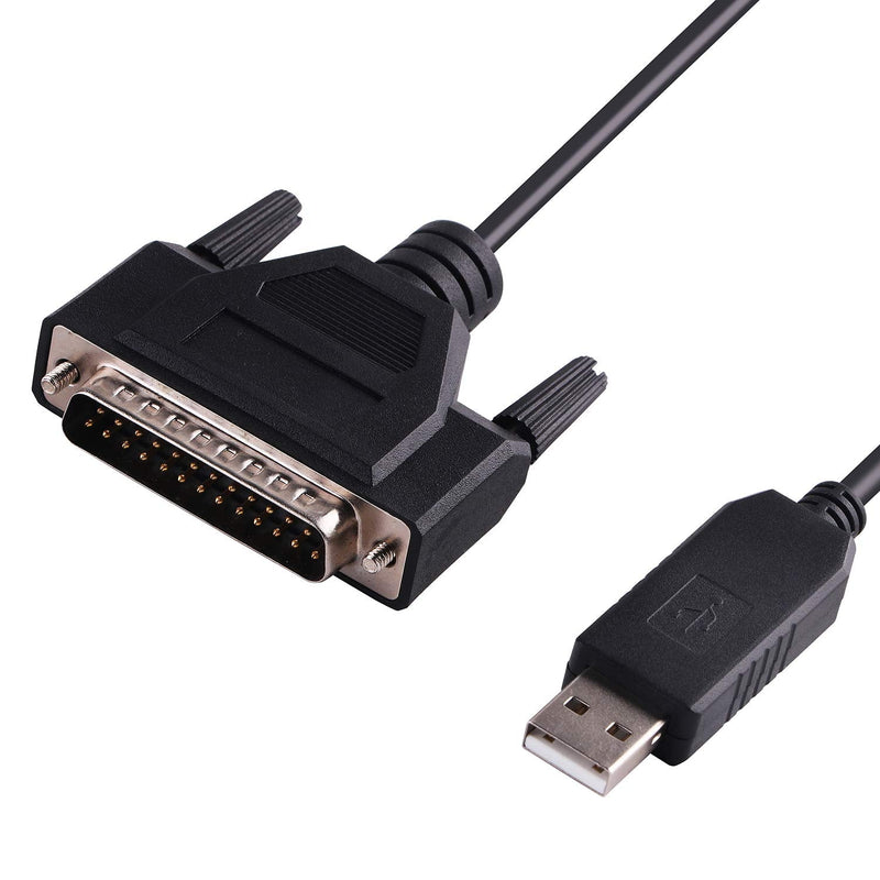 [Australia - AusPower] - 16FT USB RS-232 to DB25 Serial Adapter Cable for Fanuc CNC DNCLINK Configuration Copy Setting,Compatible wiith Windows,Linux,MAC OS,FTDI Chip Inside 16FT 