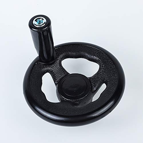 [Australia - AusPower] - Masmoc 3.94" Diameter Metal Handwheel Round Folding Revolving Hand Wheel Crank with Disassemble Handle 3.94" 