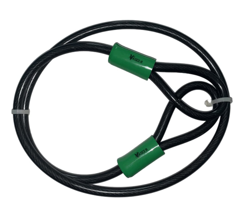 [Australia - AusPower] - Vascer Bike Cable Lock - 4ft Security Cord with Loops -Heavy-Duty Anti-Theft Braided Steel w/Vinyl Coating -Locking Accessories for Bicycle, Motorbike, Boat, Ladder, Gate, Mower and Equipment(4 Feet) 4 Feet 