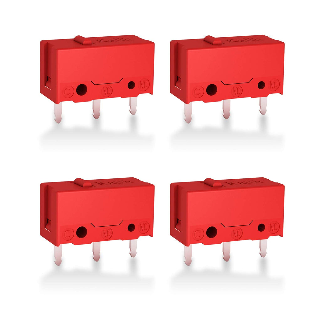 [Australia - AusPower] - RUNJRX Red Kailh GM 4.0 Mouse Micro Switch for Gaming Mouse 4Pcs 