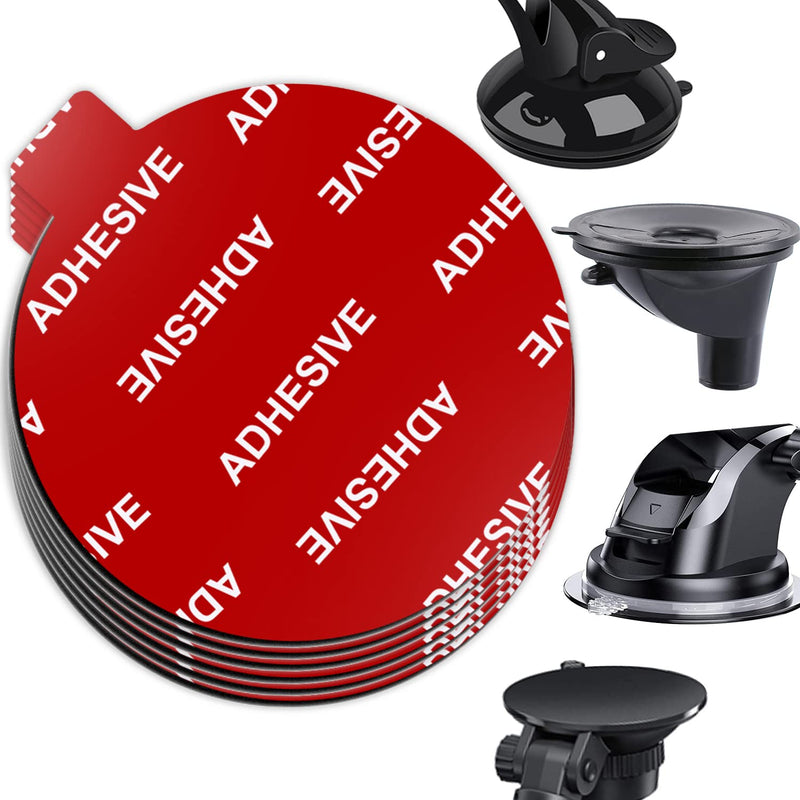 [Australia - AusPower] - 6 PCS Windshield Mount Adhesives for Suction Cup Mount, 80mm( 3.15 inches) Circle Double-Sided Sticker Pads for Dashboard Mounting Disk and Windshield Camera, GPS, Car Phone Mount 
