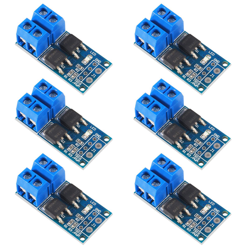 [Australia - AusPower] - ACEIRMC 6pcs DC 5V-36V 15A(Max 30A) 400W Dual High-Power MOSFET Trigger Switch Drive Module 0-20KHz PWM Adjustment Electronic Switch Control Board Motor Speed Control Lamp Brightness Control 