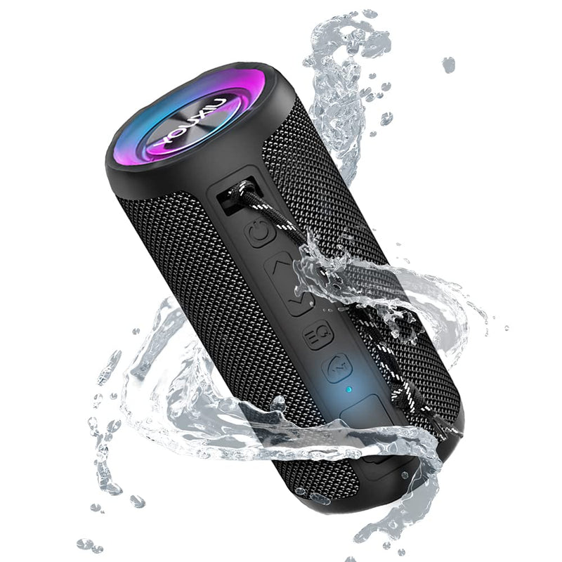 [Australia - AusPower] - Portable Wireless Bluetooth Speakers with 3D Stereo Sound, Outdoor Sports Speakers with Bluetooth 5.0, Bassup, IPX7 Waterproof with Party Lights, 20-Hour Playtime, Wireless Stereo Pairing, Speaker 