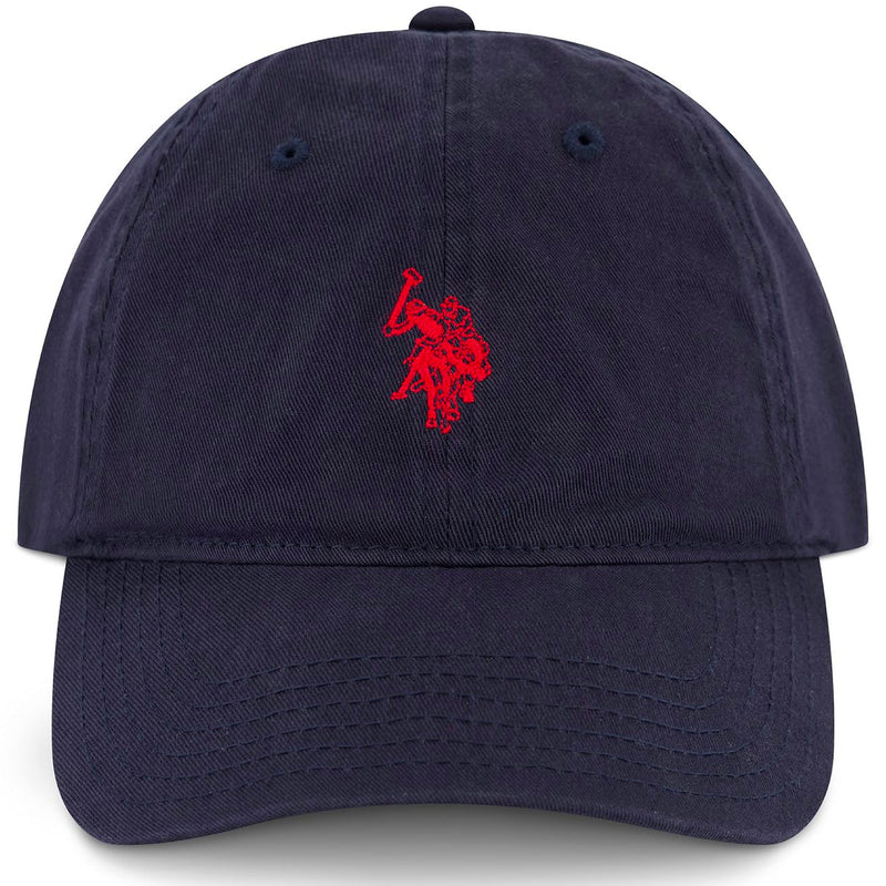 [Australia - AusPower] - U.S. Polo Assn. Mens Mens Washed Twill Cotton Adjustable Baseball Hat with Pony Logo and Curved Brim One Size Navy Blue 