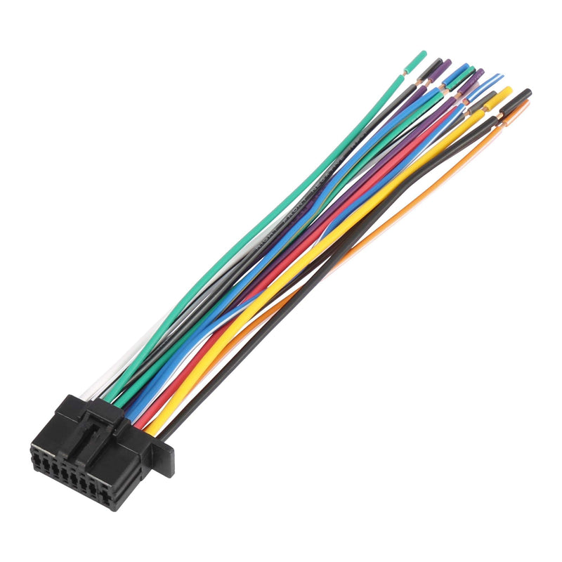 [Australia - AusPower] - X AUTOHAUX Car Stereo CD Player Wiring Harness Wire Radio Adapter Install Plug 16 Pins for Kenwood 
