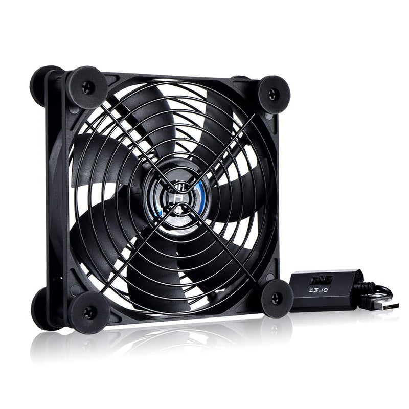 [Australia - AusPower] - SCCCF Quiet 120mm USB Fan, 5V USB Portable Cooling Fan for Flat Panel TV Receiver Router DVR Playstation Xbox Computer Cabinet Cooler 