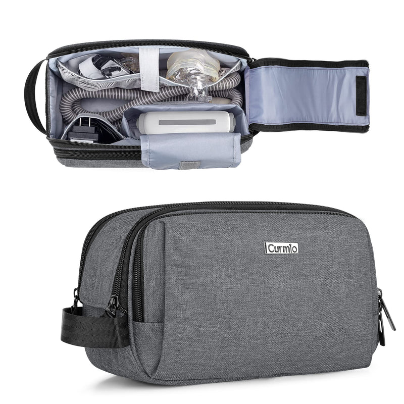 [Australia - AusPower] - CURMIO CPAP Travel Bag Compatible with ResMed AirMini Machine, Portable CPAP Supplies Carrying Case Storage Bag, Gray (Empty Bag Only, Patent Pending) 