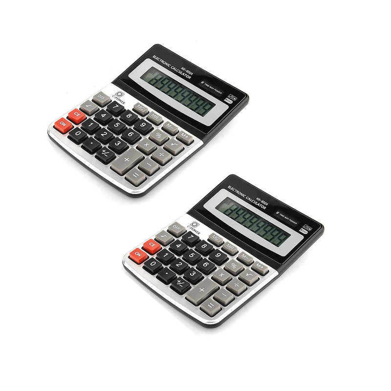 [Australia - AusPower] - SKYXINGMAI Electronic Calculators, Standard Function Electronics Calculator, 12 Digit LCD Display, Handheld for Daily and Basic Office (2 Pcs) 2 Pcs 