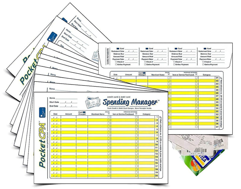 [Australia - AusPower] - Credit Card Spending Envelopes. Large Envelopes with Ledger to Record & Track Purchases. Stores Receipts. Matches Receipts & Purchases to Charges on Monthly Statements. Budget Organizer. 12/Pack. 