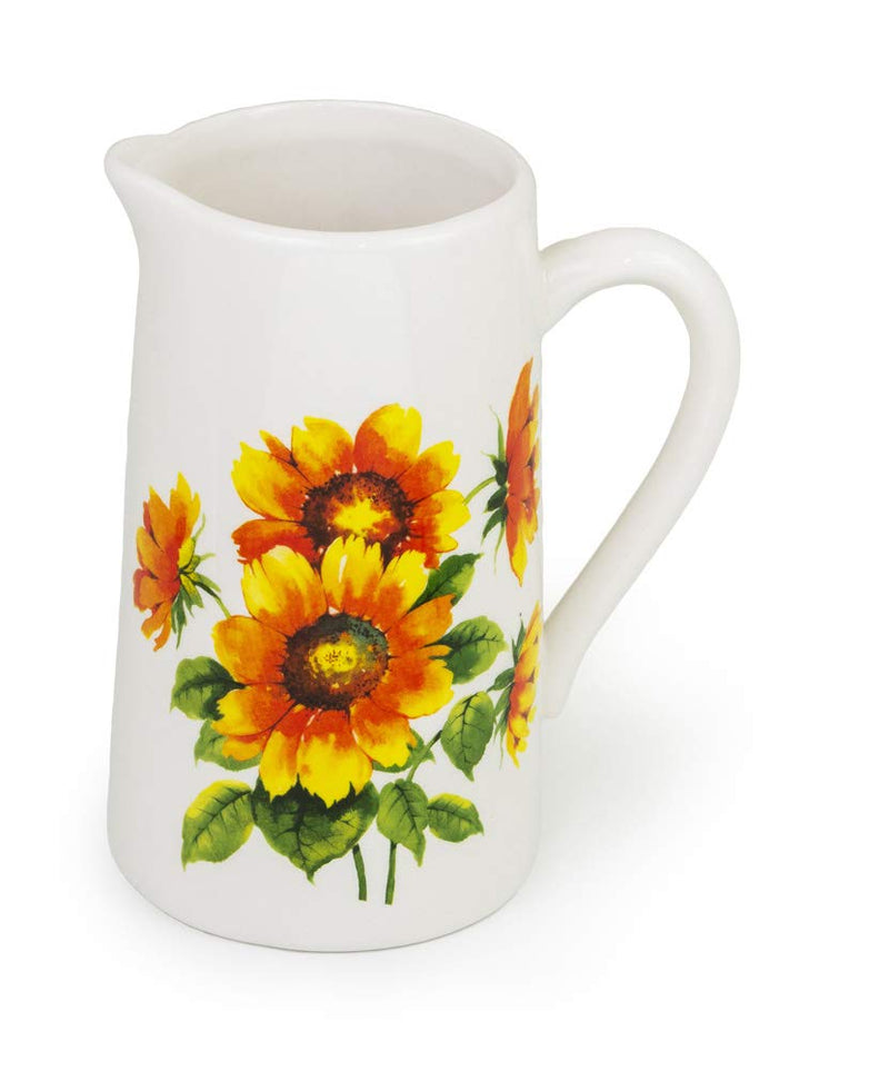 [Australia - AusPower] - Boston International Ceramic Drink Pitcher, 5 Cups, Colourful Sunflowers 