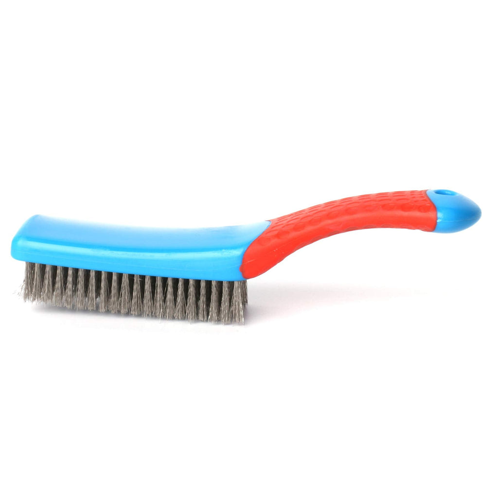 [Australia - AusPower] - Stainless Steel Small Wire Brush for Rust Removal, Paint Scrubbing, Cleaning Metal Rust 