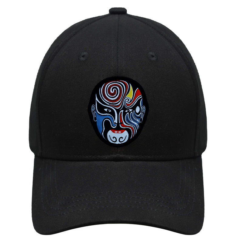 [Australia - AusPower] - DYZD Peking Opera Facial Makeup Woven Patch Baseball Cap Replaceable Hat Patch Colorful 
